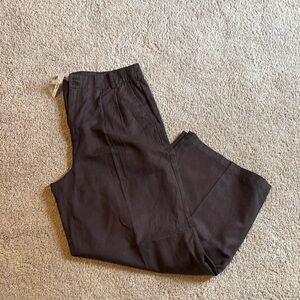 NWT Harlow wide leg Dark Brown Pants
